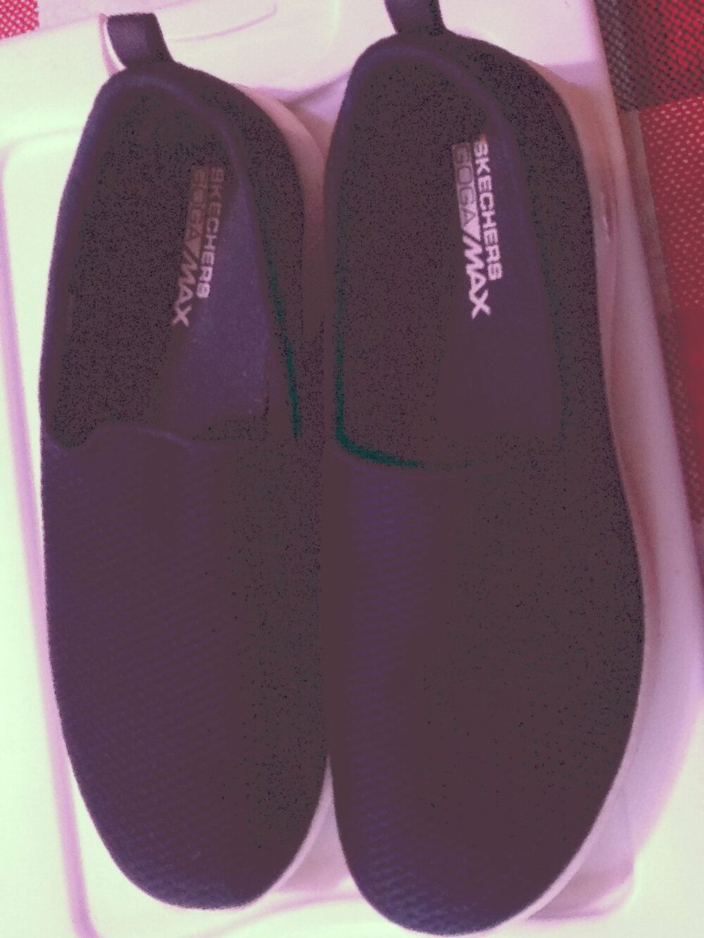 Women's Dark Blue Slip-On GOGA MAX Skechers, Size 10 1/2